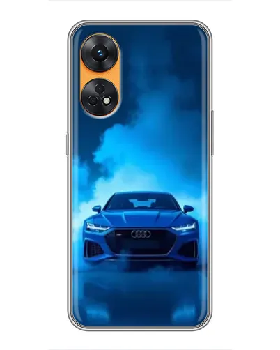 Чехол для OPPO Reno 8T с картинкой «Audi — голубая энергия»