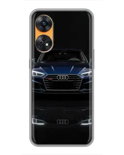 Чехол для OPPO Reno 8T с картинкой «Audi — ночное отражение»