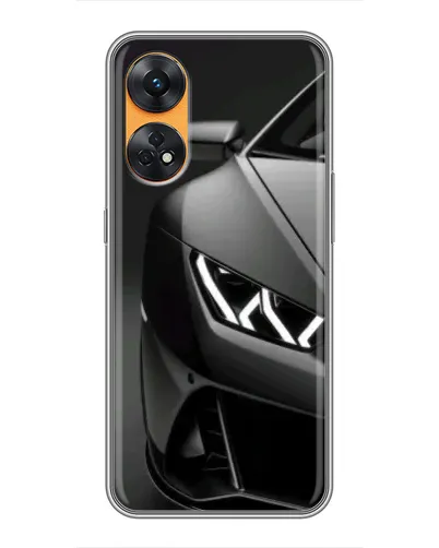 Чехол для OPPO Reno 8T с картинкой «Lamborghini фары детализация»
