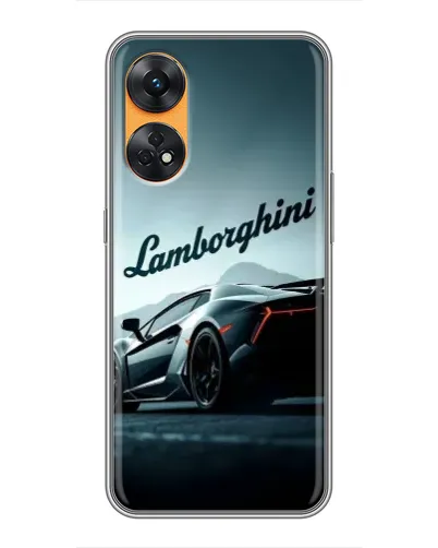 Чехол для OPPO Reno 8T с картинкой «Классическая надпись Lamborghini»