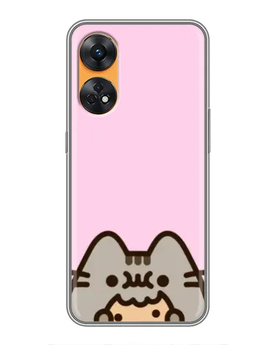 Чехол для OPPO Reno 8T с картинкой «Pusheen и печенье»