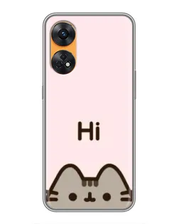 Чехол для OPPO Reno 8T с картинкой «Пушин говорит Hi» Чехол для OPPO Reno 8T с картинкой «Пушин говорит Hi»