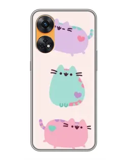 Чехол для OPPO Reno 8T с картинкой «Pusheen трио» Чехол для OPPO Reno 8T с картинкой «Pusheen трио»