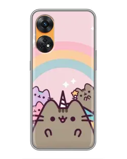 Чехол для OPPO Reno 8T с картинкой «Единорог Pusheen» Чехол для OPPO Reno 8T с картинкой «Единорог Pusheen»