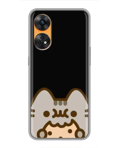 Чехол для OPPO Reno 8T с картинкой «Пушин на черном»