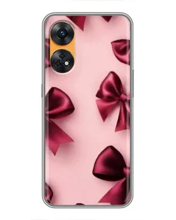Чехол для OPPO Reno 8T с картинкой «Бордовый атлас»
