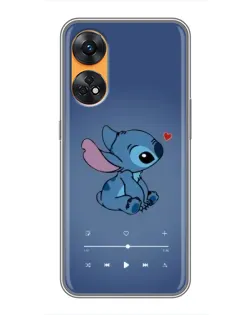 Чехол для OPPO Reno 8T с картинкой «Музыкальный Stitch» Чехол для OPPO Reno 8T с картинкой «Музыкальный Stitch»