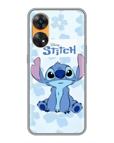 Чехол для OPPO Reno 8T с картинкой «Stitch среди цветов» Чехол для OPPO Reno 8T с картинкой «Stitch среди цветов»