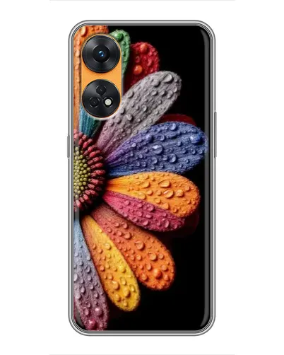 Чехол для OPPO Reno 8T с картинкой «Радужный цветок»