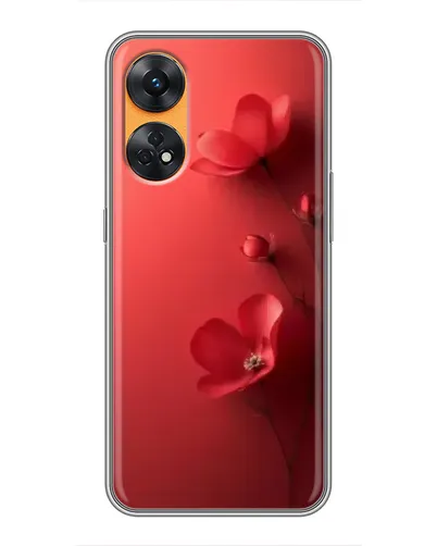 Чехол для OPPO Reno 8T с картинкой «Маковые соцветия»