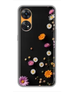 Чехол для OPPO Reno 8T с картинкой «Цветочная композиция»