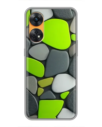 Чехол для OPPO Reno 8T с картинкой «Яркая неоновая галька»
