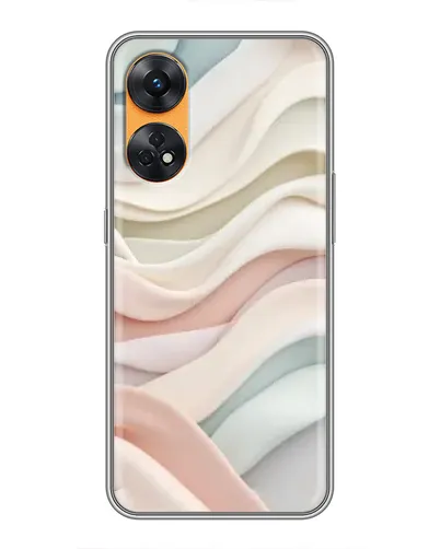 Чехол для OPPO Reno 8T с картинкой «Пастельные нежные волны»