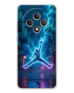 Чехол для OPPO Reno12 F с картинкой «Jordan Gold Jumpman»