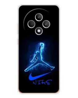 Чехол для OPPO Reno12 F с картинкой «Jordan Neon Blue»