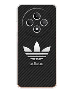Чехол для OPPO Reno12 F с картинкой «Adidas Карбоновая текстура»