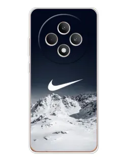 Чехол для OPPO Reno12 F с картинкой «Nike — зимние горы»