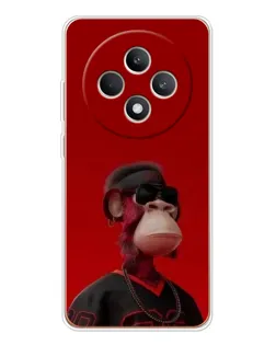 Чехол для OPPO Reno12 F с картинкой «Bored Ape в красном»