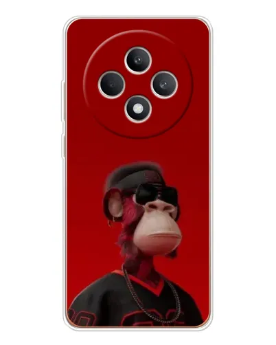 Чехол для OPPO Reno12 F с картинкой «Bored Ape в красном» Чехол для OPPO Reno12 F с картинкой «Bored Ape в красном»