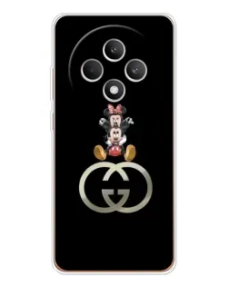 Чехол для OPPO Reno12 F с картинкой «Минни Маус на лого»