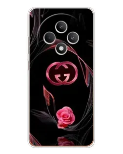 Чехол для OPPO Reno12 F с картинкой «Gucci — неоновая роза»
