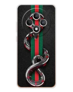 Чехол для OPPO Reno12 F с картинкой «Gucci — змея на полосе»