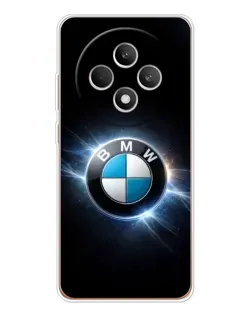 Чехол для OPPO Reno12 F с картинкой «BMW — неоновое сияние»