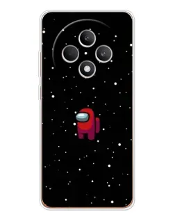 Чехол для OPPO Reno12 F с картинкой «Красный Among Us»