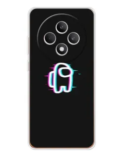 Чехол для OPPO Reno12 F с картинкой «Among Us неон»