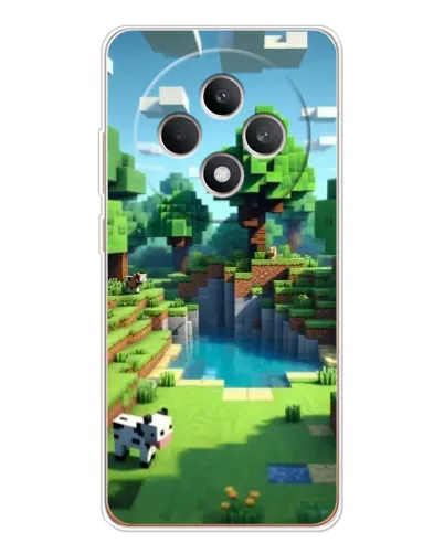 Чехол для OPPO Reno12 F с картинкой «Minecraft летний день»