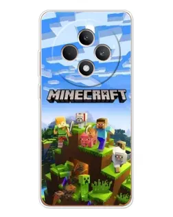 Чехол для OPPO Reno12 F с картинкой «Minecraft классический мир»