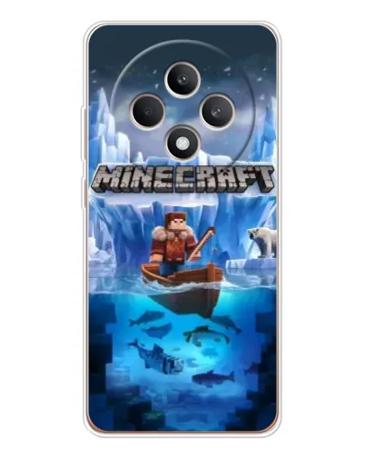 Чехол для OPPO Reno12 F с картинкой «Minecraft ледяной мир»
