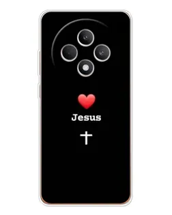 Чехол для OPPO Reno12 F с картинкой «Сердце - Jesus» Чехол для OPPO Reno12 F с картинкой «Сердце - Jesus»