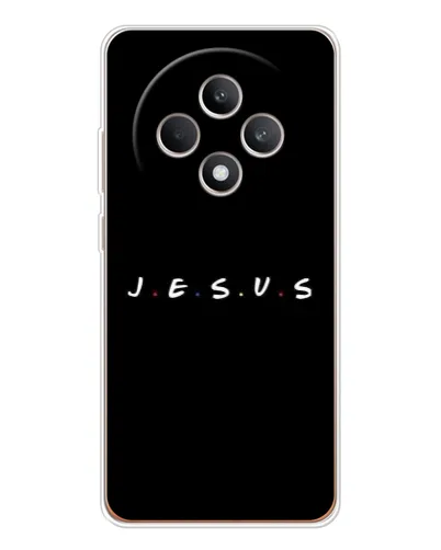 Чехол для OPPO Reno12 F с картинкой «Точки веры J.E.S.U.S.»