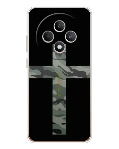 Чехол для OPPO Reno12 F с картинкой «Милитари Крест»