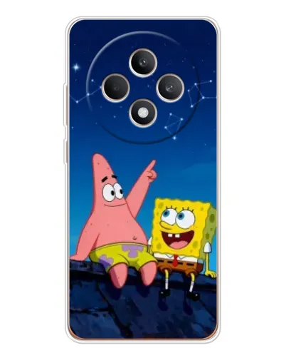 Чехол для OPPO Reno12 F с картинкой «Губка Боб и Патрик ночью» Чехол для OPPO Reno12 F с картинкой «Губка Боб и Патрик ночью»