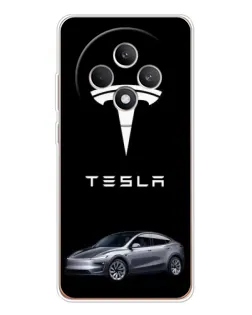 Чехол для OPPO Reno12 F с картинкой «Tesla Model Y»