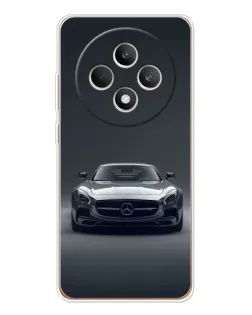 Чехол для OPPO Reno12 F с картинкой «Mercedes на черном»