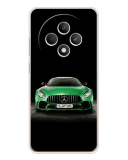 Чехол для OPPO Reno12 F с картинкой «Mercedes — неоновый лого»