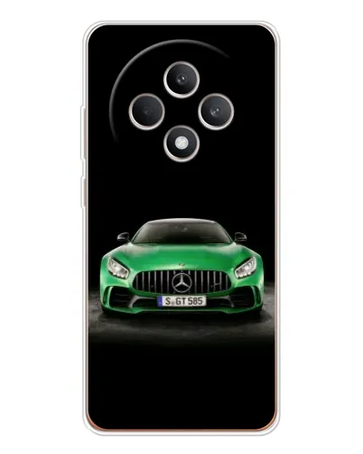 Чехол для OPPO Reno12 F с картинкой «Mercedes — неоновый лого»
