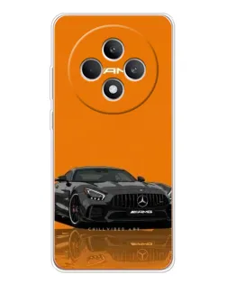 Чехол для OPPO Reno12 F с картинкой «Оранжевый Mercedes AMG»