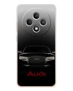 Чехол для OPPO Reno12 F с картинкой «Audi — градиентный контур»