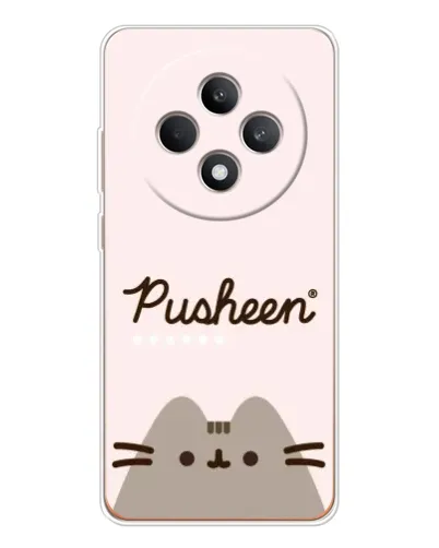 Чехол для OPPO Reno12 F с картинкой «Pusheen логотип»