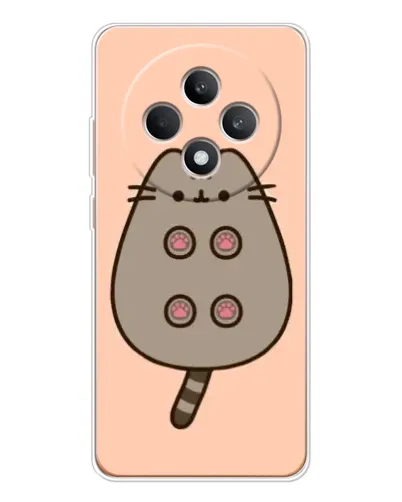 Чехол для OPPO Reno12 F с картинкой «Пушин пузиком кверху»