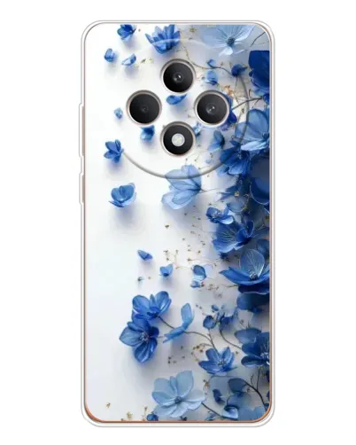 Чехол для OPPO Reno12 F с картинкой «Голубой цветочный каскад»