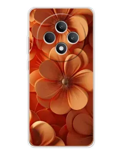 Чехол для OPPO Reno12 F с картинкой «Оранжевый макро цветок»