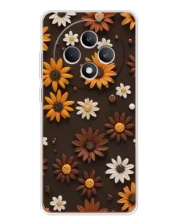Чехол для OPPO Reno12 F с картинкой «Узор из маленьких подсолнухов»
