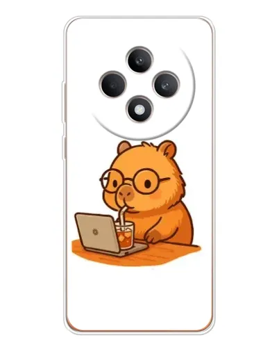 Чехол для OPPO Reno12 F с картинкой «Капибара с ноутбуком» Чехол для OPPO Reno12 F с картинкой «Капибара с ноутбуком»