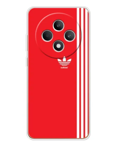 Чехол для OPPO Reno12 FS с картинкой «Красный минимализм Adidas»