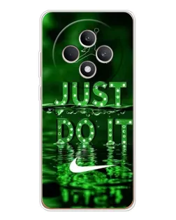 Чехол для OPPO Reno12 FS с картинкой «Зеленый неоновый Nike»